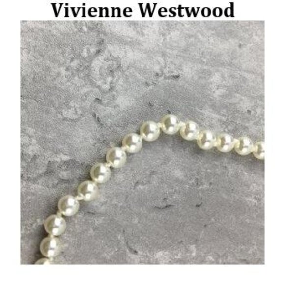 BRAND NEW Vivienne westwood gold Orb Pearl Choker Necklace - Picture 3 of 5